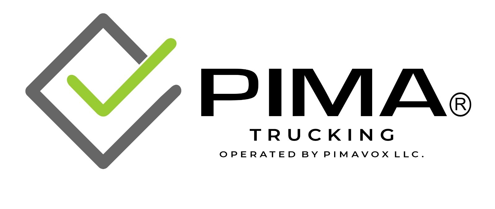 PIMA TRUCKING logo — Operated by Pimavox LLC